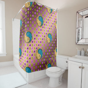 Sagittarius & Water Dragon Shower Curtain