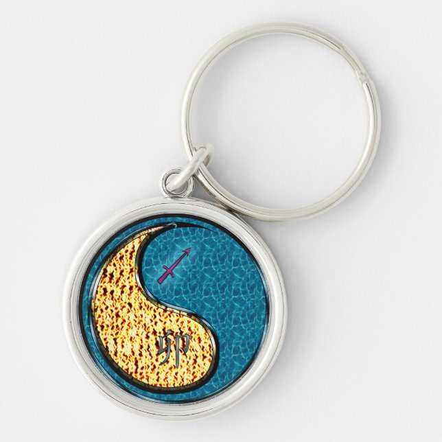 Sagittarius & Water Rabbit Key Ring (Front)