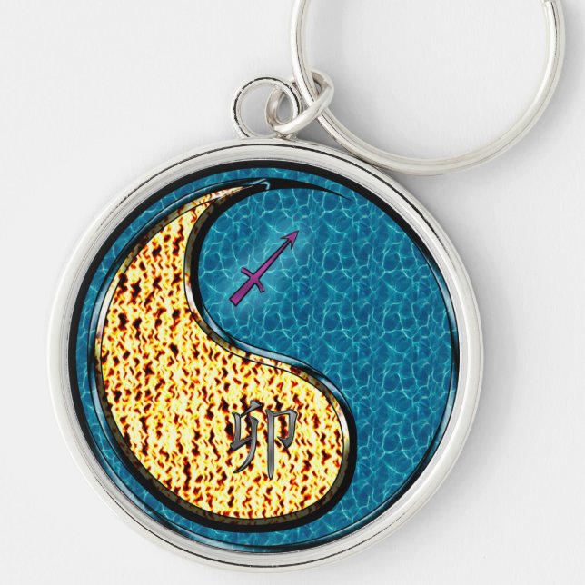 Sagittarius & Water Rabbit Key Ring (Front)