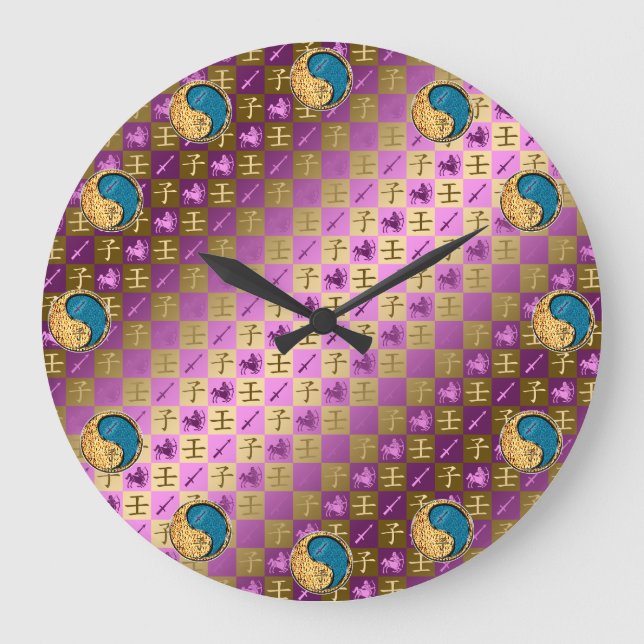 Sagittarius & Water Rat Large Clock (Front)