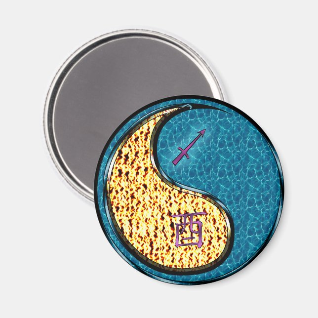 Sagittarius & Water Rooster Magnet (Front/Back)