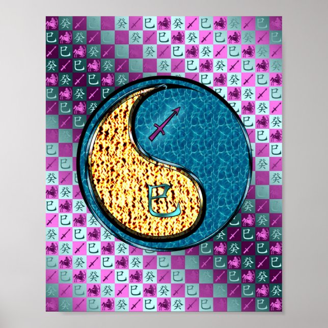 Sagittarius & Water Snake Poster (Front)