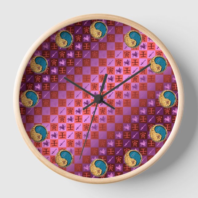 Sagittarius & Water Tiger Clock (Front)