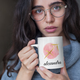 Sagittarius watercolor coffee mug
