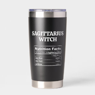 Sagittarius Witch Zodiac Birthday Coffee Lover Insulated Tumbler