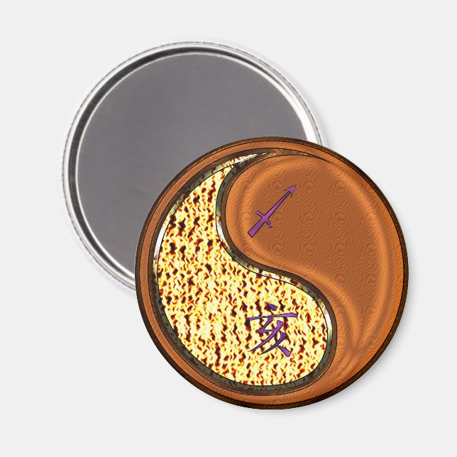 Sagittarius & Wood Boar Magnet (Front/Back)