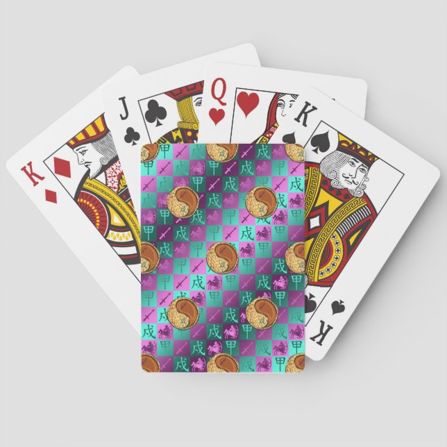 Sagittarius & Wood Dog Playing Cards (Back)