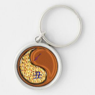 Sagittarius & Wood Ox Key Ring