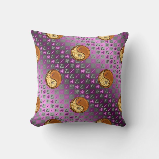 Sagittarius & Wood Rabbit Cushion (Front)