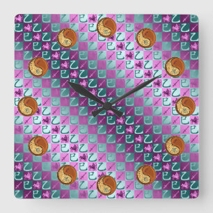 Sagittarius & Wood Snake Square Wall Clock