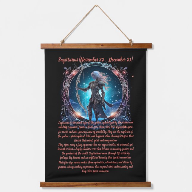 Sagittarius Zodiac Art Hanging Tapestry (Front)