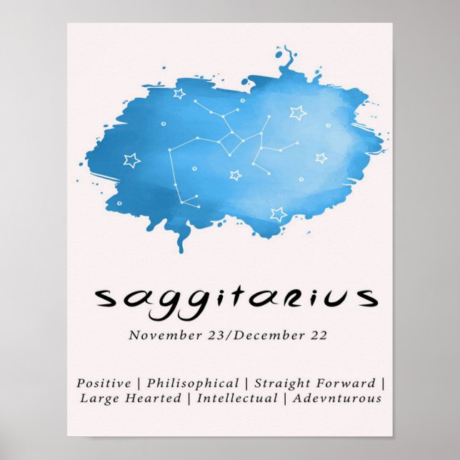 Sagittarius Zodiac Art Owner Gift | Cute Gift Poster (Front)