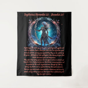 Sagittarius Zodiac Art Tapestry