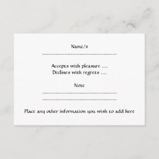 Sagittarius. Zodiac Astrology Sign. Black. RSVP Card