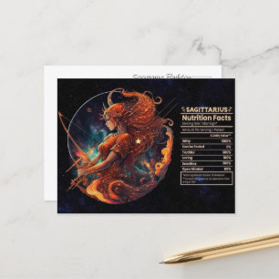 Sagittarius Zodiac Birthday Postcard