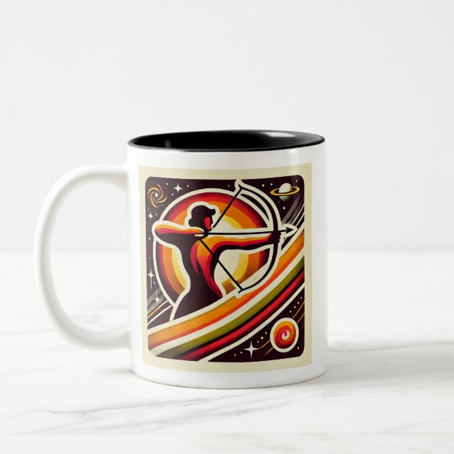 Sagittarius Zodiac Coffee Mug Male Design (Left)