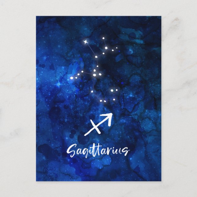 Sagittarius Zodiac Constellation Galaxy Celestial Postcard (Front)