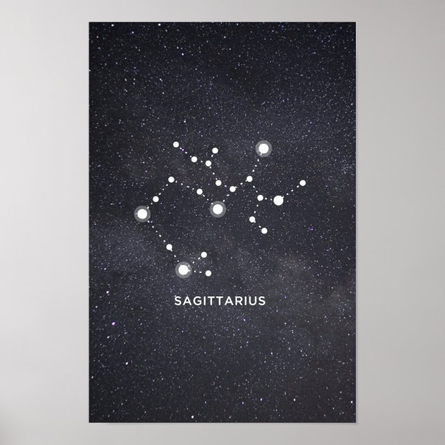 Sagittarius Zodiac Constellation Poster (Front)