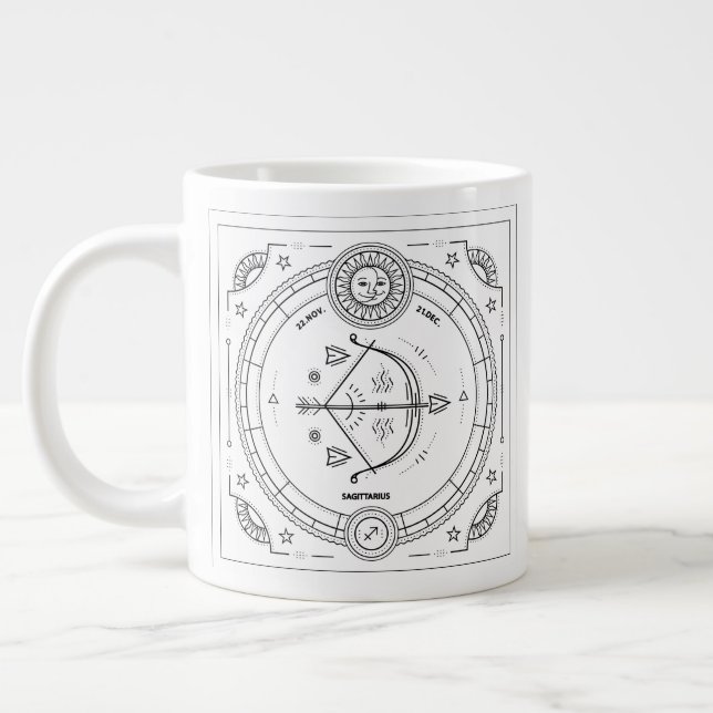 Sagittarius Zodiac Custom Birthday Mug (Left)