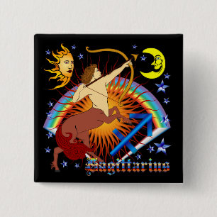 Sagittarius-Zodiac-Design-V-1 15 Cm Square Badge