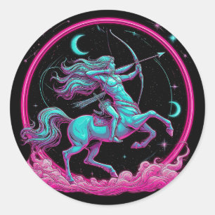 ✨ Sagittarius Zodiac For Astrology Fans Classic Round Sticker