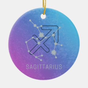 Sagittarius Zodiac Horoscope Star Constellation Ceramic Tree Decoration