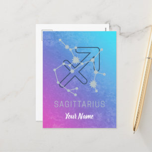 Sagittarius Zodiac Horoscope Star Constellation Holiday Postcard