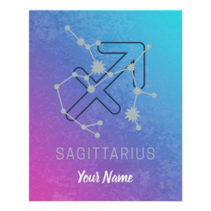 Sagittarius Zodiac Horoscope Star Constellation Poster