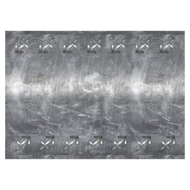 Sagittarius Zodiac In Grunge Distressed Steel look Tablecloth (Front (Horizontal))