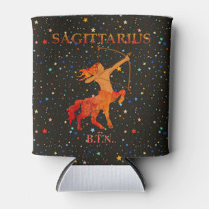 Sagittarius zodiac modern personalised can cooler