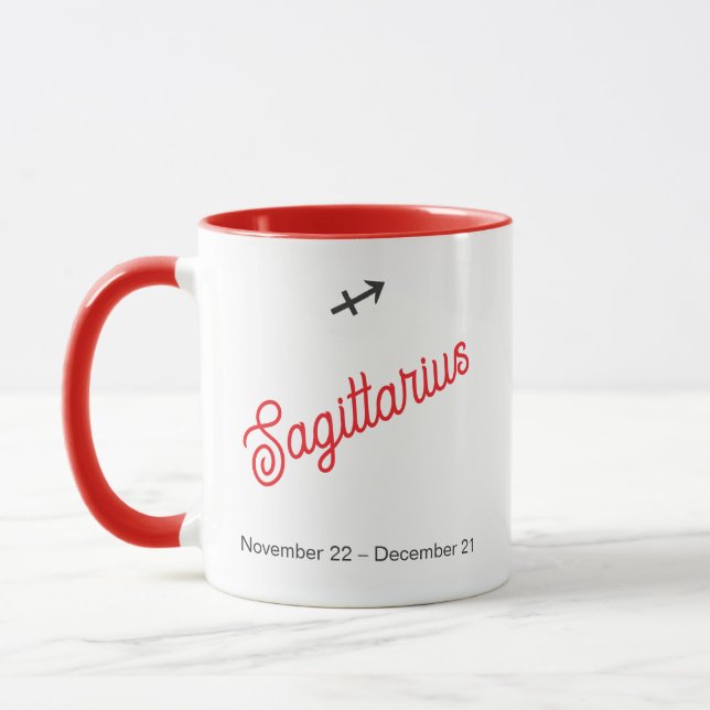Sagittarius Zodiac Mug – Astrology Coffee Cup (Left)