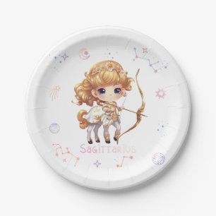 Sagittarius Zodiac Paper Plate