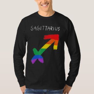 Sagittarius Zodiac Sign Gay Lesbian Lgbt Pride Rai T-Shirt