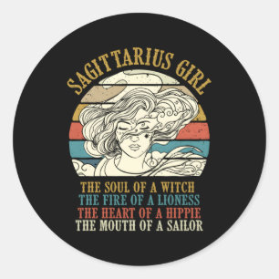 Sagittarius Zodiac Sign Horoscope Classic Round Sticker