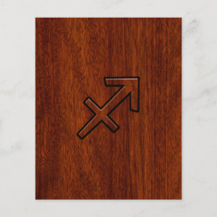 Sagittarius Zodiac Sign in Mahogany Style Flyer
