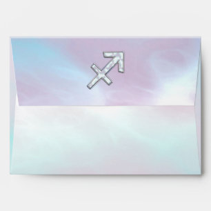 Sagittarius Zodiac Sign on Mother of Pearl Style Envelopes