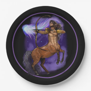 Sagittarius Zodiac Sign Paper Plate