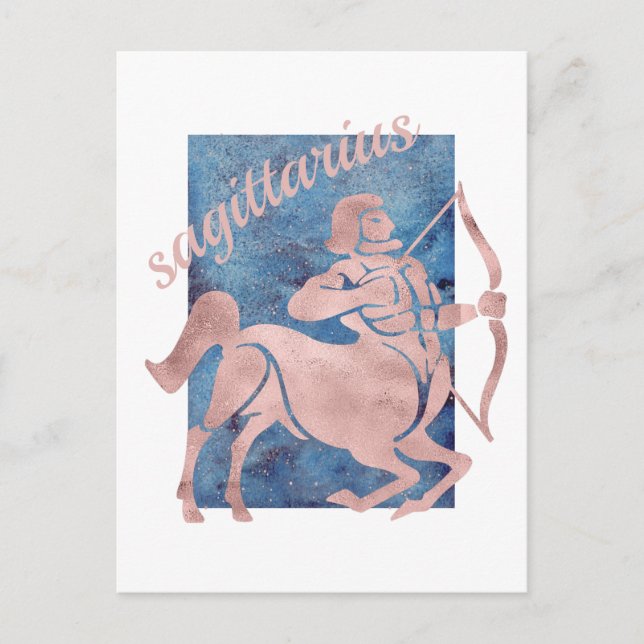Sagittarius Zodiac Sign Postcard (Front)