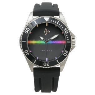 Sagittarius Zodiac Sign Rainbow Pride Flag Line Watch