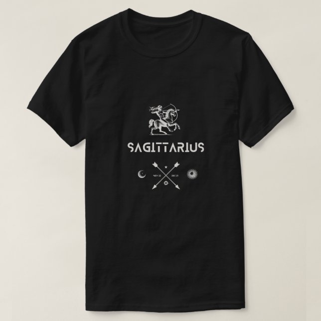 Sagittarius Zodiac Sign T-Shirt (Design Front)