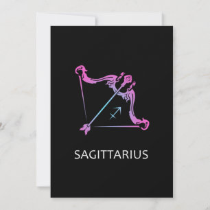 Sagittarius Zodiac Sign The Archer Birthday Gift Invitation