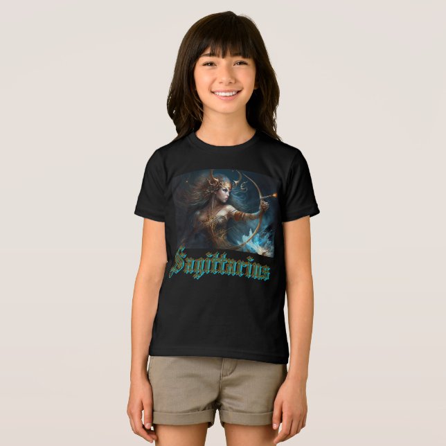 Sagittarius Zodiac Sign Tri-Blend Shirt (Front Full)