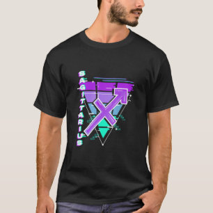 Sagittarius Zodiac Sign Vaporwave Aesthetics 80 90 T-Shirt