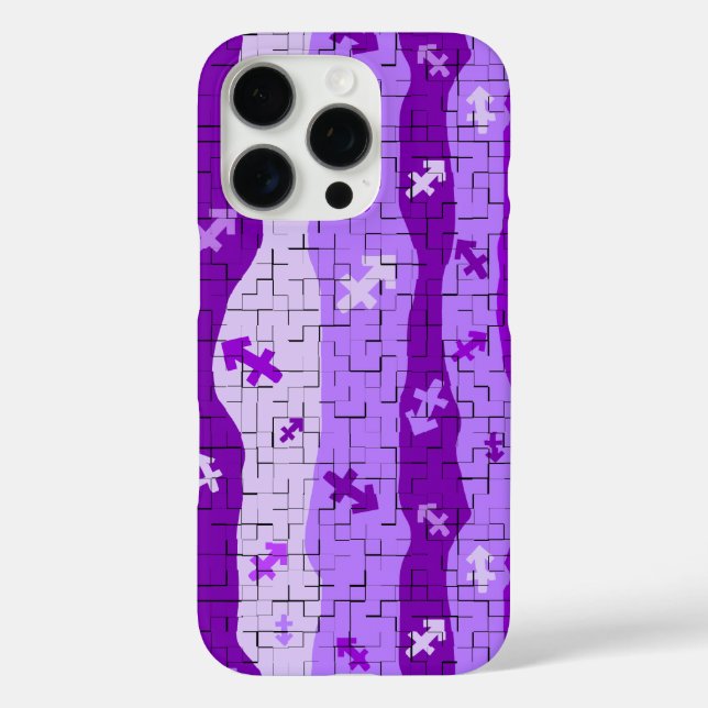 Sagittarius Zodiac Stripes  Case-Mate iPhone Case (Back)