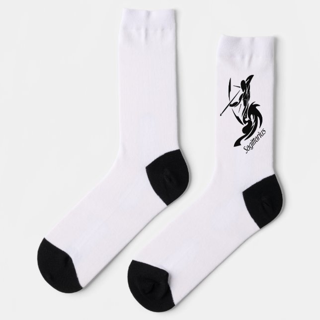 Sagittarius Zodiac Symbol and Sign Socks (Left)