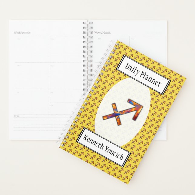 Sagittarius Zodiac Symbol Element by K Yoncich Planner (Display)