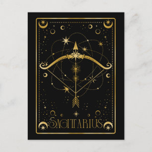 Sagittarius zodiac symbol postcard