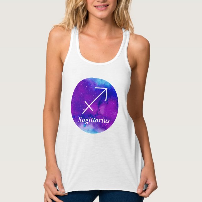 Sagittarius Zodiac Symbol Space Nebula Singlet (Front)