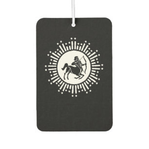 Sagittarius Zodiac Symbol with Starburst Car Air Freshener