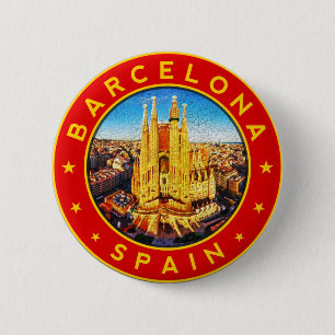 Sagrada Familia Barcelona  6 Cm Round Badge